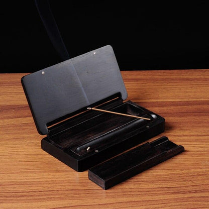 Porte encens bois avec réserve