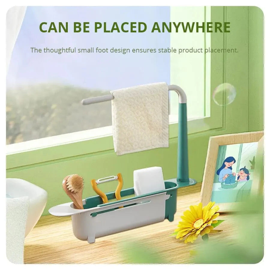 Porte-éponge Rétractable pour Évier de Cuisine