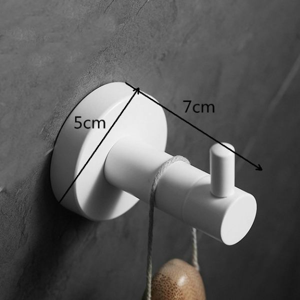 Patere salle de bain blanc