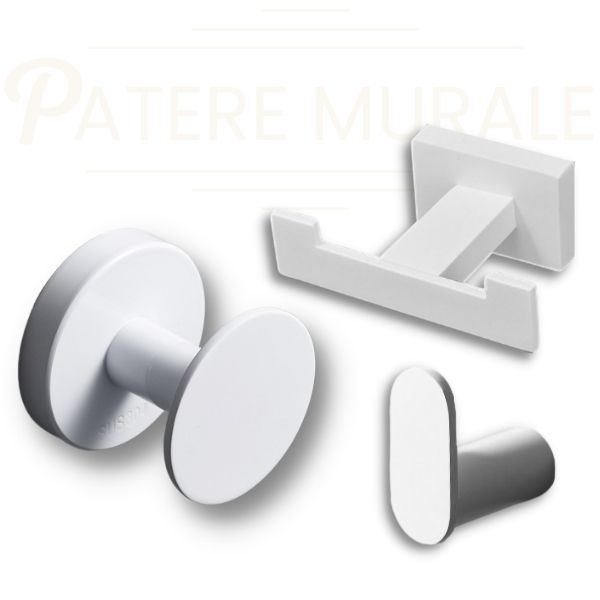 Patere salle de bain blanc