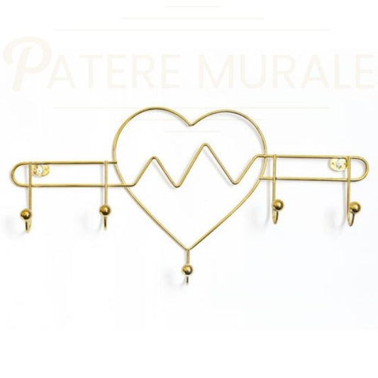 Porte manteau contemporain mural doré