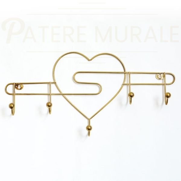 Porte manteau contemporain mural en coeur
