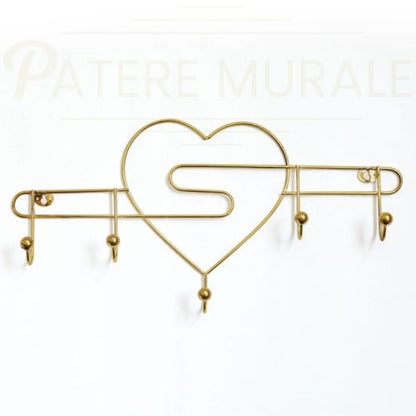 Porte manteau contemporain mural en coeur