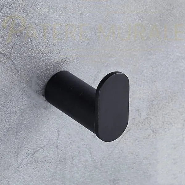 Porte-manteau mural noir mat