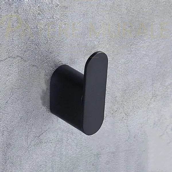Porte-manteau mural noir mat