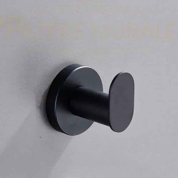 Porte-manteau mural noir mat
