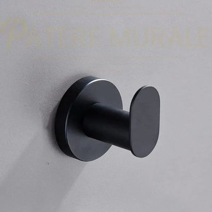 Porte-manteau mural noir mat