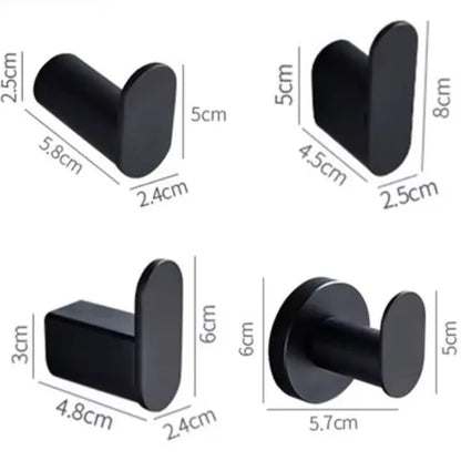 Porte-manteau mural noir mat