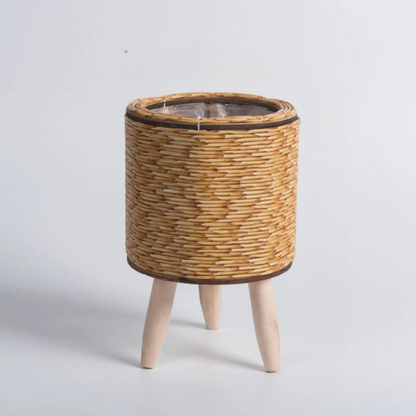 Porte Plante de Forme Circulaire sur Trépied sur fond gris