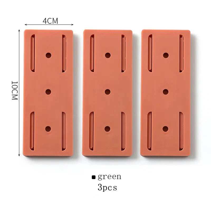 Porte-Prise Mural Autocollant pour Cuisine et Bureau 3PCS Orange / CHINA