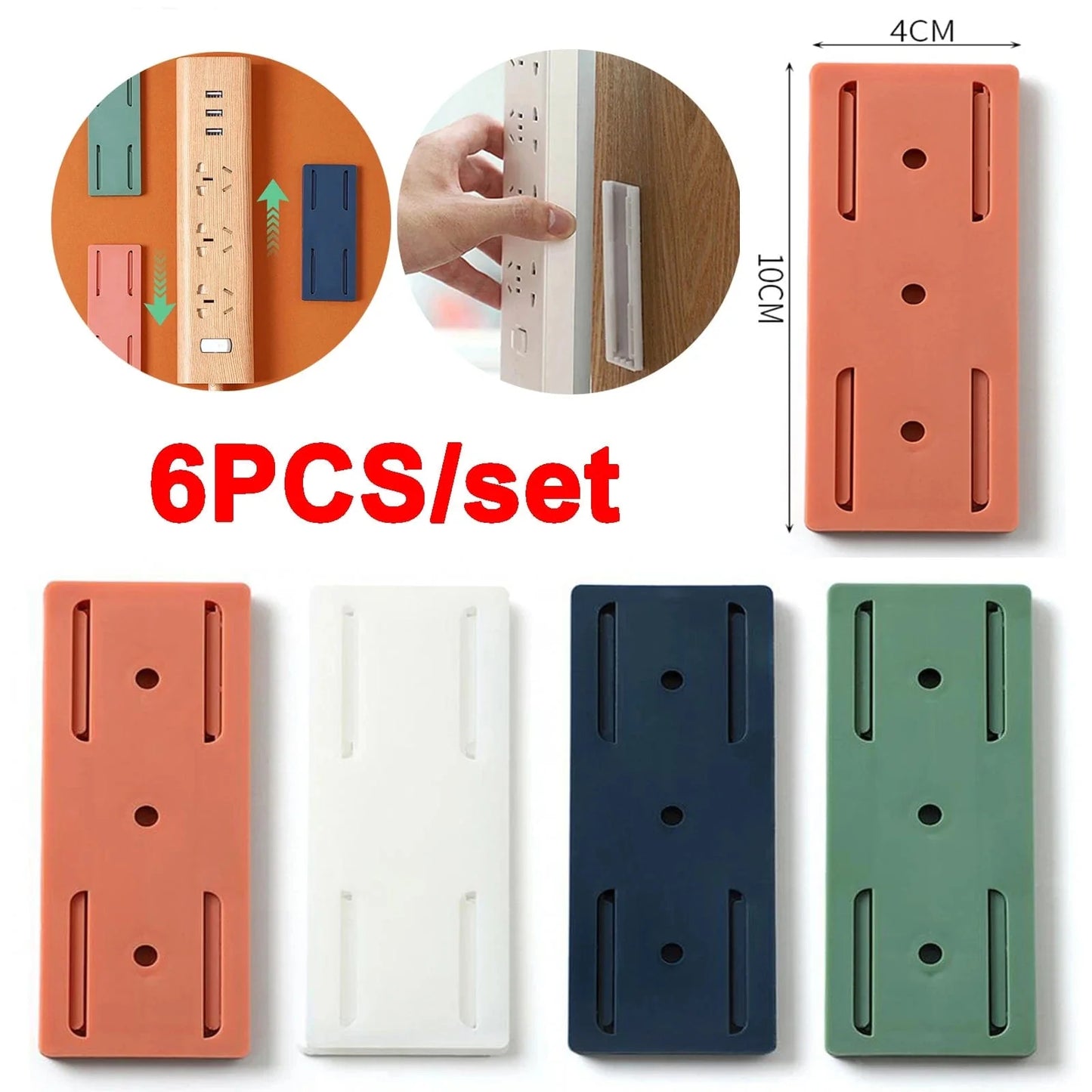 Porte-Prise Mural Autocollant pour Cuisine et Bureau