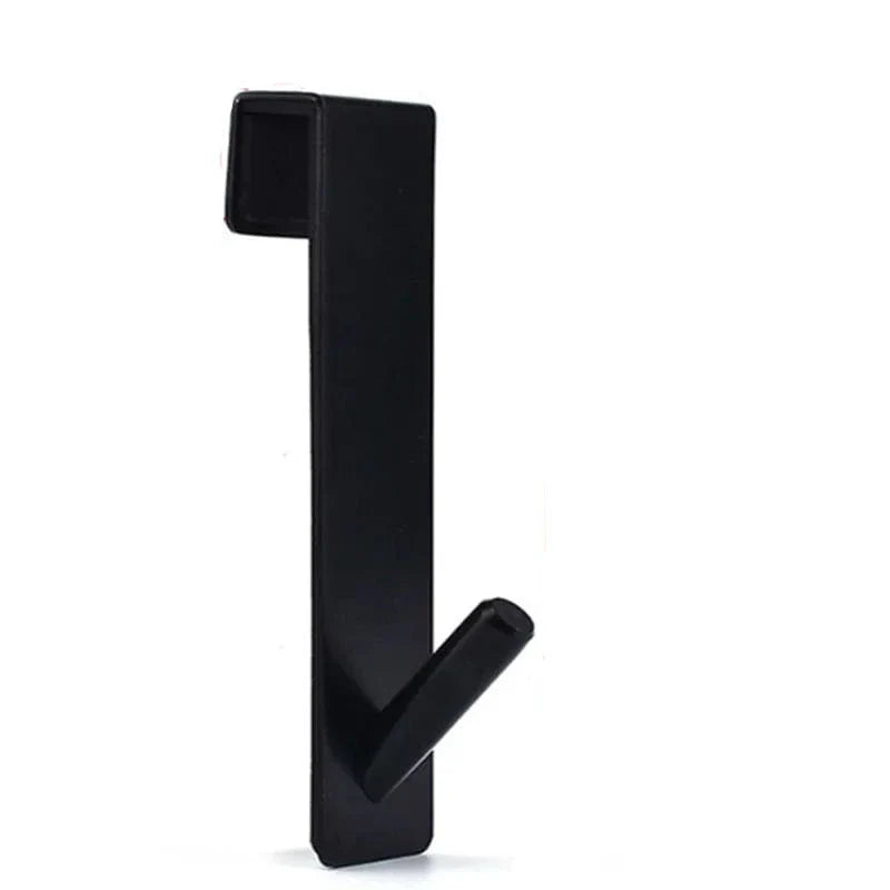 Porte-serviettes mural en acier inoxydable en forme de S - Noir black