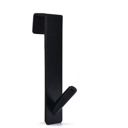 Porte-serviettes mural en acier inoxydable en forme de S - Noir black