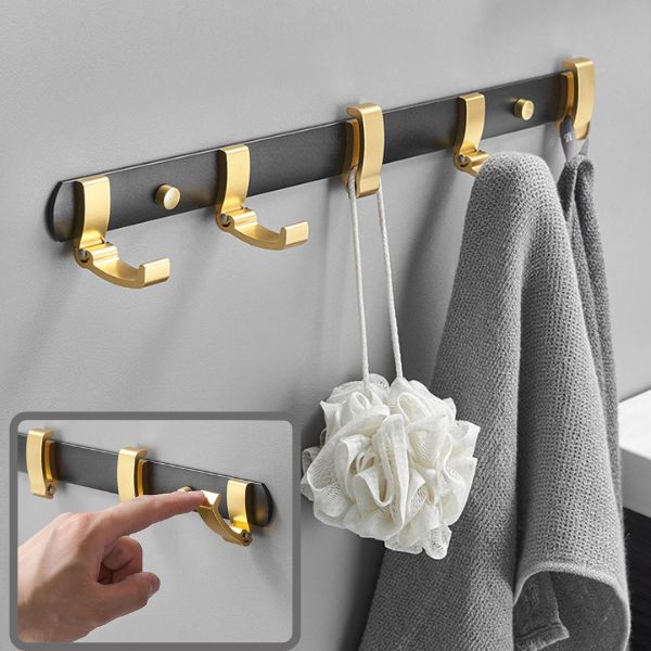 Porte manteau couloir noir et doré
