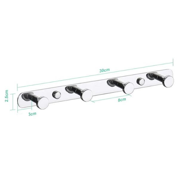 Porte manteau mural chrome