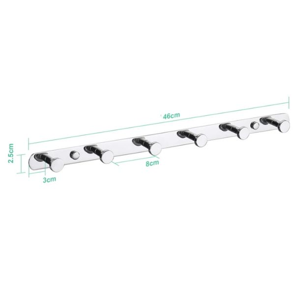 Porte manteau mural chrome