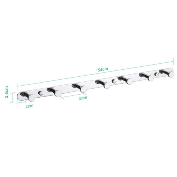 Porte manteau mural chrome