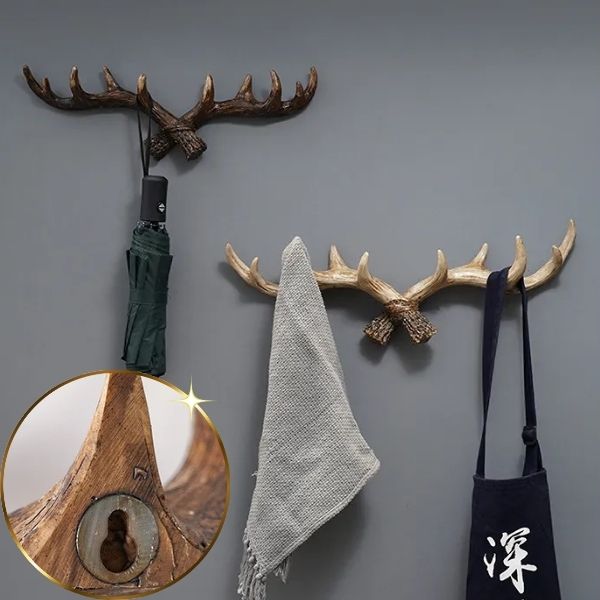 Porte manteau bois de cerf