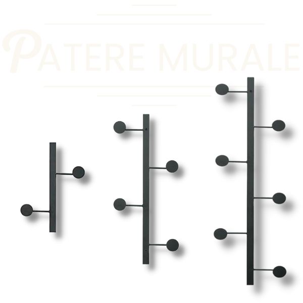 Porte manteau mural metal noir