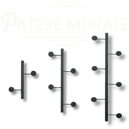 Porte manteau mural metal noir