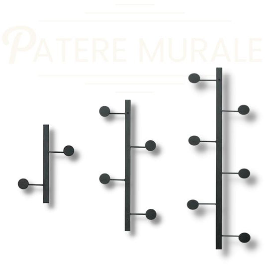Porte manteau mural metal noir