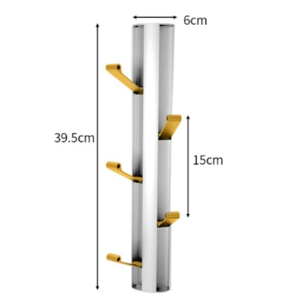 Patère pour salle de bain pliable argent et doré