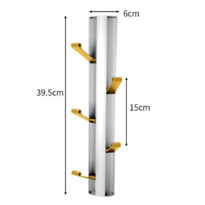 Patère pour salle de bain pliable argent et doré