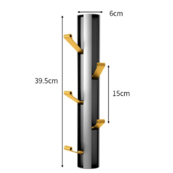 Patère pour salle de bain pliable gris et doré