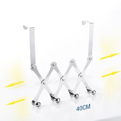 Porte manteau pour porte chrome 40 cm