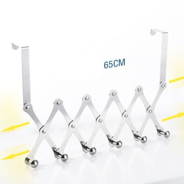 Porte manteau pour porte chrome 65 cm