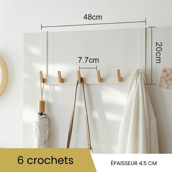 Porte manteaux suspendu 6 crochets