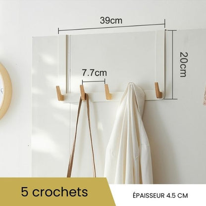 Porte manteaux suspendu 5 crochets