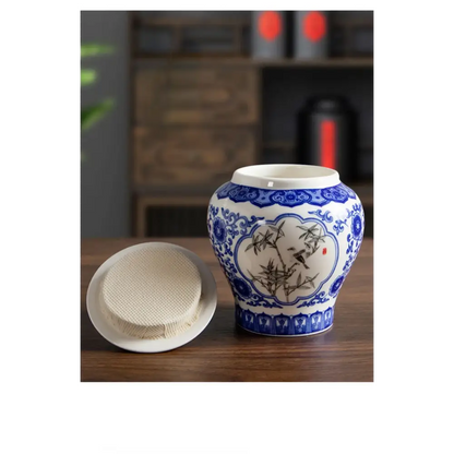 Pot à Thé Porcelaine Bleu
