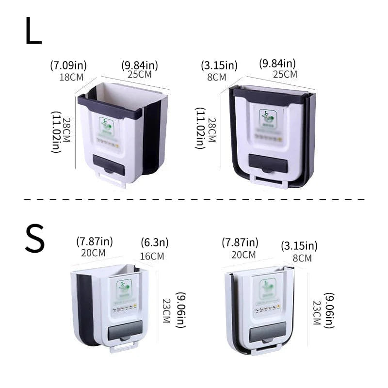 Poubelle de Cuisine Murale Pliable, Rangement Suspendu dans l'Armoire, Pratique et Eco-Friendly