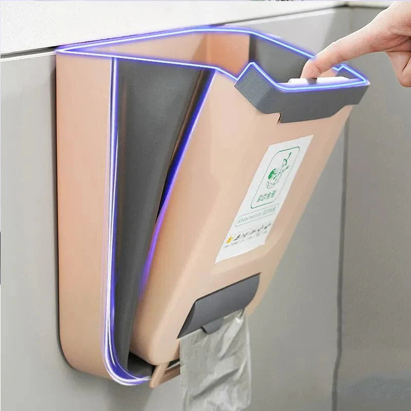 Poubelle de Cuisine Murale Pliable, Rangement Suspendu dans l'Armoire, Pratique et Eco-Friendly