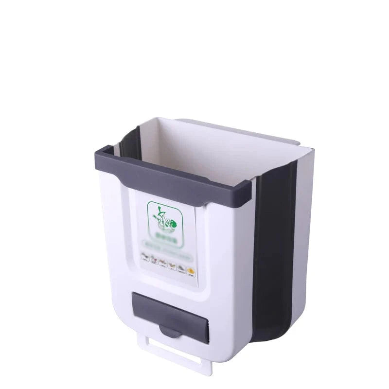 Poubelle de Cuisine Murale Pliable, Rangement Suspendu dans l'Armoire, Pratique et Eco-Friendly White / S