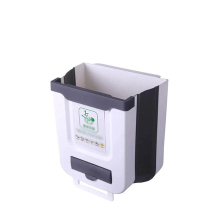 Poubelle de Cuisine Murale Pliable, Rangement Suspendu dans l'Armoire, Pratique et Eco-Friendly White / S