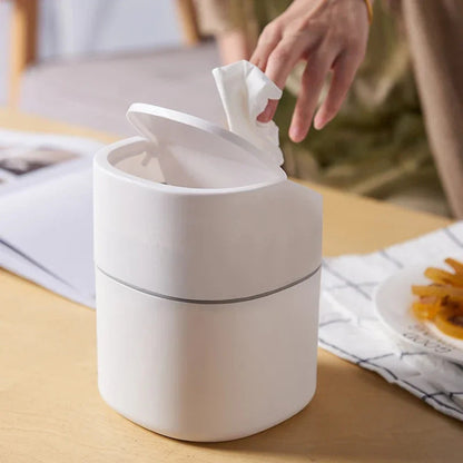 Poubelle de Table Design et Pratique Blanche
