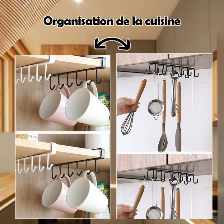 Support-Crochet de rangement cuisine - Hookmoi™
