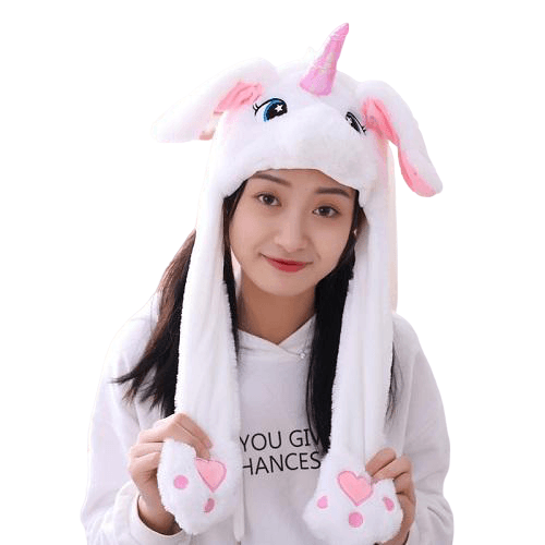 Bonnets Animaux Licorne Blanche