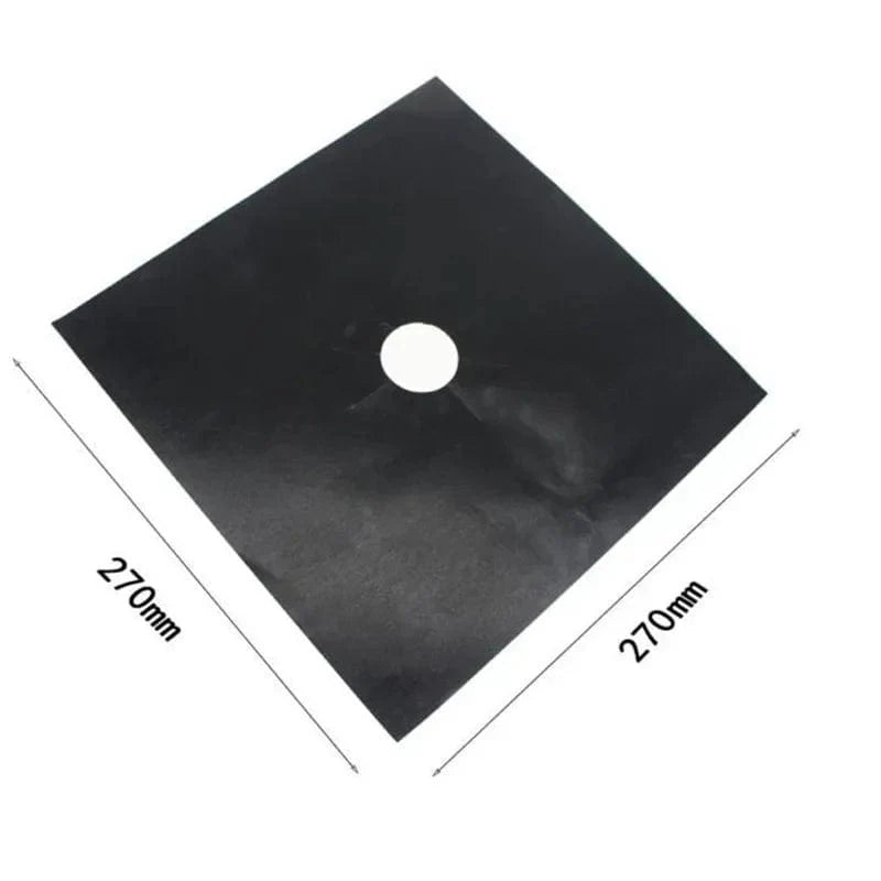 Protège gazinière 2-8pcs en fibres de verre noires - Tapis de cuisson réutilisable - Accessoire cuisine - Taille 270 x 270mm