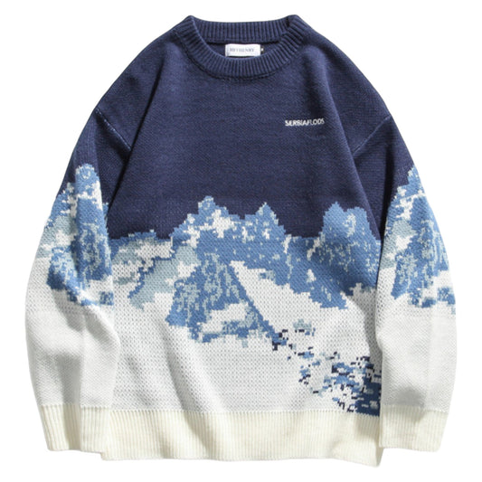 Pull Oversize Vintage ’Okariya’ - Bleu / S
