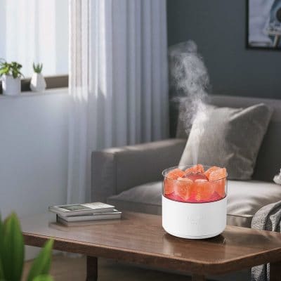 Purificateur humidificateur d'air pierre de sel rose - LESLY