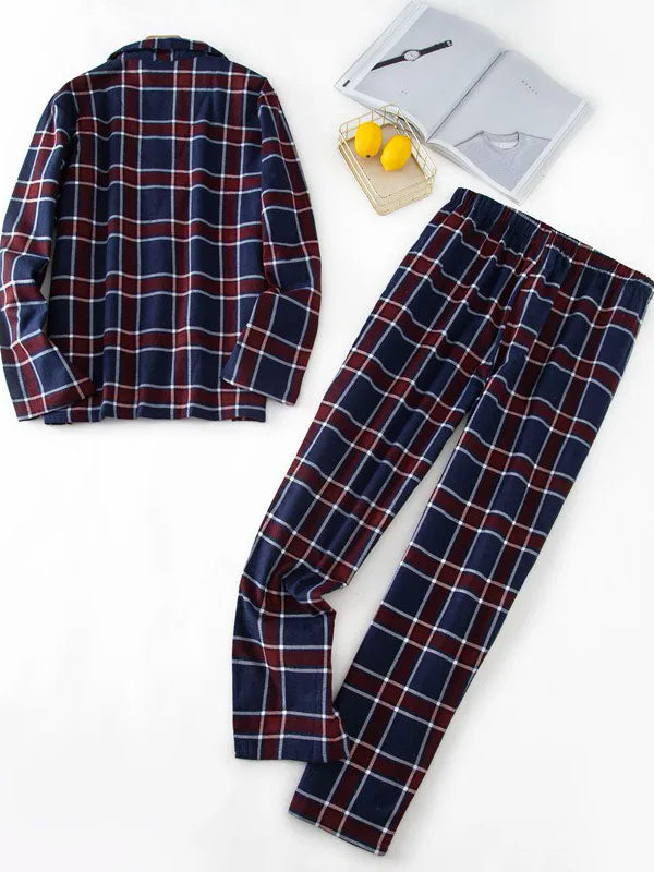 Pyjama À Carreaux Pour Homme "Chaleur Nocturne"