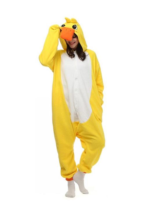 Combinaison Pyjama Femme Canard Jaune