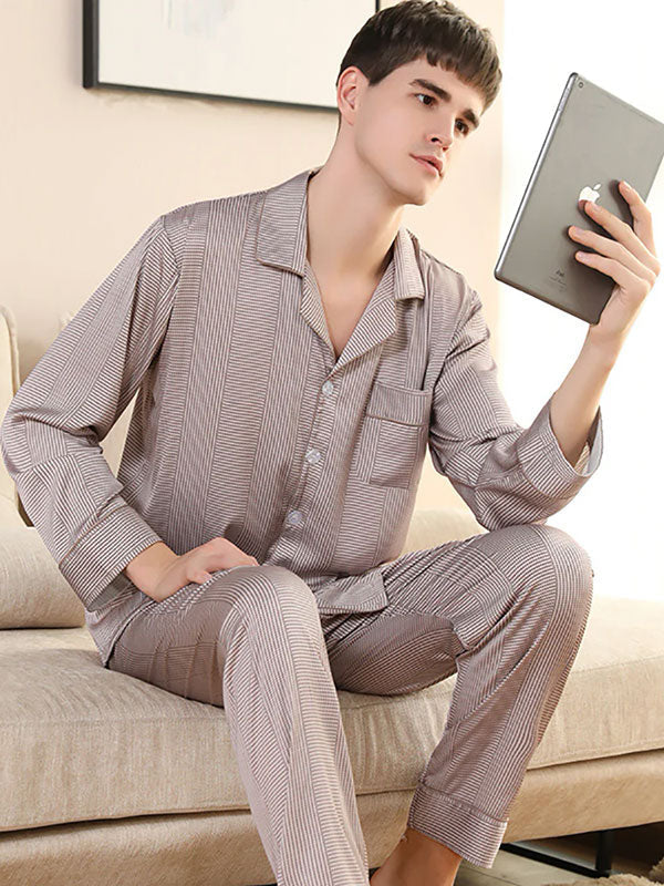 Pyjama Chemise Pour Homme En Satin "Refuge Matinal"