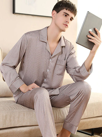 Pyjama Chemise Pour Homme En Satin "Refuge Matinal"