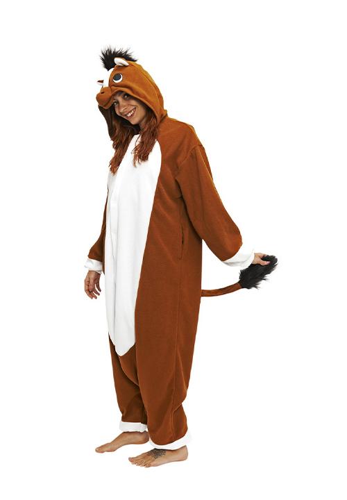 Combinaison Pyjama Cheval Brun