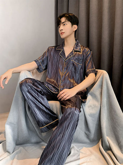 Pyjama Chic Pour Homme En Satin "Calme Nocturne"