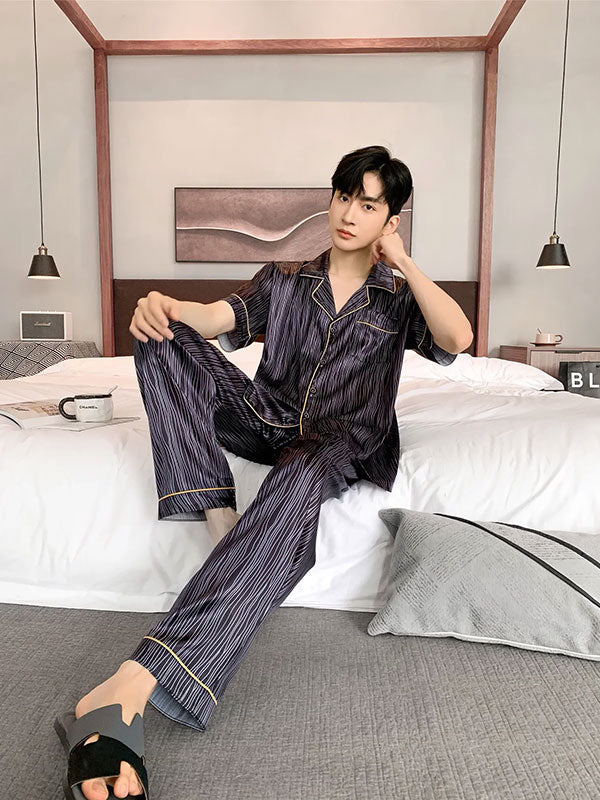 Pyjama Chic Pour Homme En Satin "Calme Nocturne"